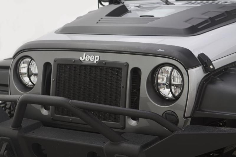 Jeep Wrangler X-S Ventvisor & Aeroskin Deflector Combo Kit - AVS - Low Profile - Matte Black - 2009