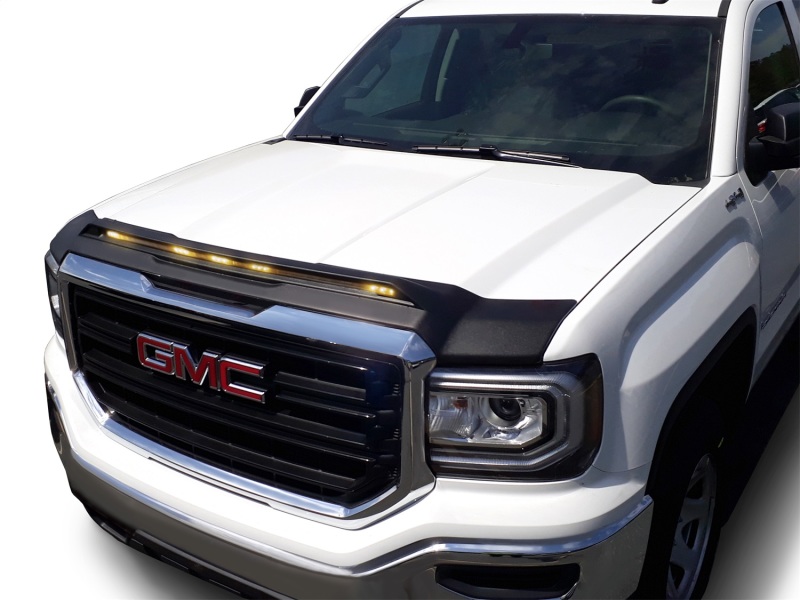 GMC Sierra 1500 Hood Deflector - AVS - Aeroskin LightShield - Black - `14-`18 GMC Sierra 1500 Hood Deflector - AVS - Aeroskin LightShield - Black - `14-`18