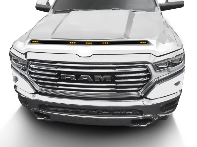 RAM 1500 Hood Deflector - AVS - Aeroskin LightShield - Ivory Pearl - `19-`22