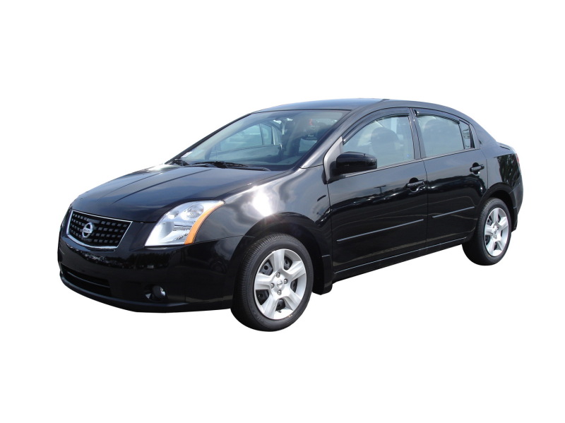 Nissan Sentra Wind Deflectors - AVS - Outside Mount - Smoke - `07-`12