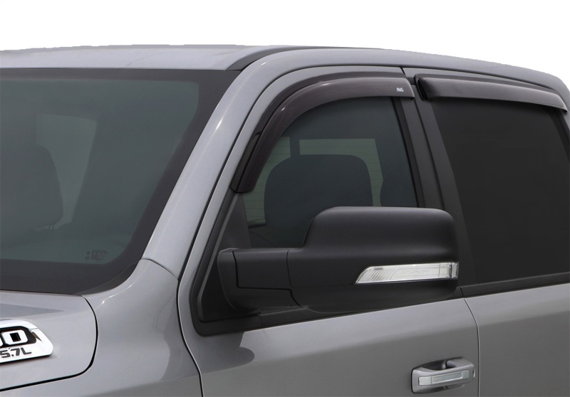 Ram Quad Cab Wind Deflectors - AVS - Outside Mount - Smoke - 2019