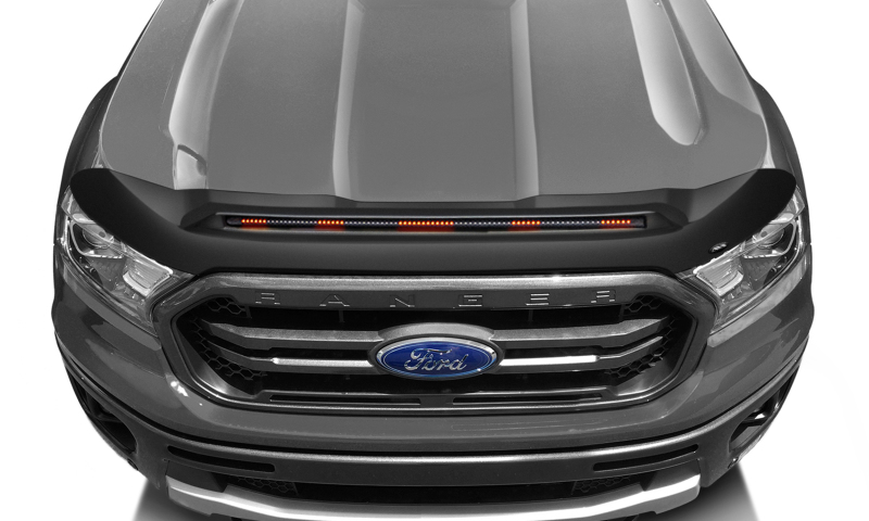Ford Ranger Hood Deflector - AVS - Aeroskin LightShield Pro - Black - `19-`22 Ford Ranger Hood Deflector - AVS - Aeroskin LightShield Pro - Black - `19-`22