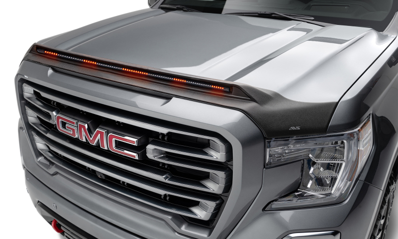 GMC Sierra 1500 Hood Deflector - AVS - Aeroskin LightShield Pro - Black - `19-`22 GMC Sierra 1500 Hood Deflector - AVS - Aeroskin LightShield Pro - Black - `19-`22