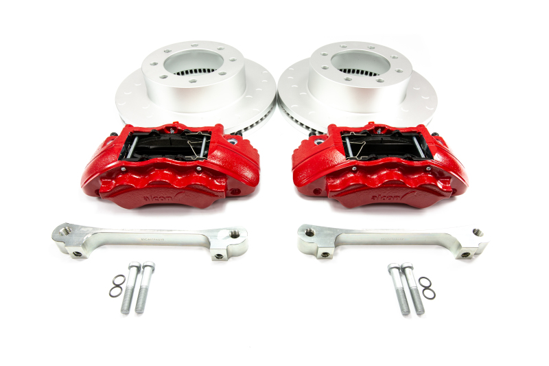 Ford F250 Brake Kit - Front - Alcon - 6 Piston 363x38mm Rotors - Red - `17-`27