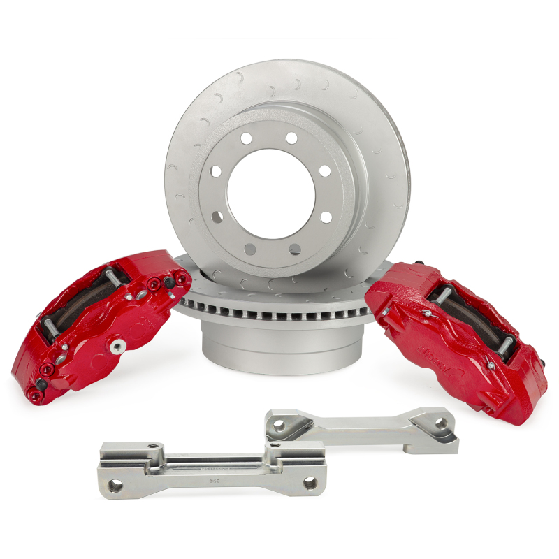 Ford F350 Brake Kit - Rear - Alcon - 363x38mm Rotors + 4 Piston - Red - `17-`27