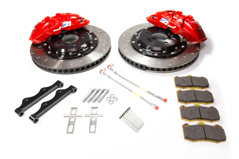 BMW M3 Brake Kit - Rear - Alcon - 4 Piston Calipers + 380x32mm Rotors - Red - `15-`27