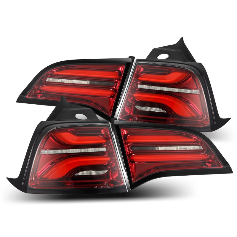 Tesla Model 3 Tail Lights - AlphaRex - PRO-Series LED - Red Smoke - `17-`22 Tesla Model 3 Tail Lights - AlphaRex - PRO-Series LED - Red Smoke - `17-`22