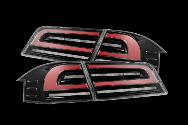 Tesla Model S Tail Lights - AlphaRex - LUXX-Series LED - Black/Red - `12-`21 Tesla Model S Tail Lights - AlphaRex - LUXX-Series LED - Black/Red - `12-`21