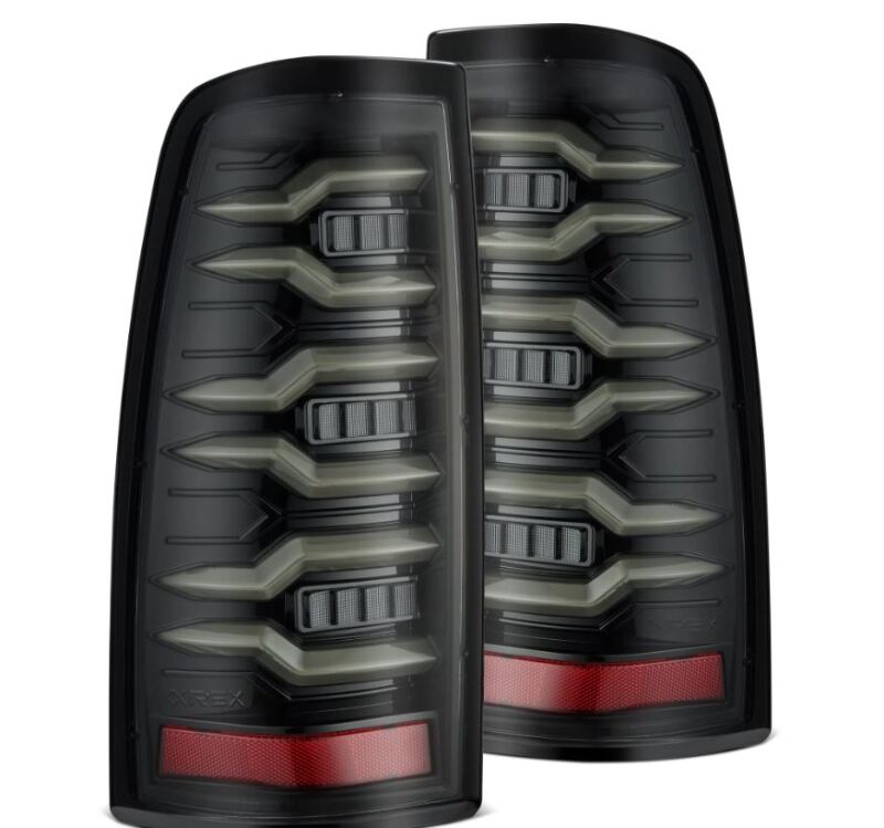 Chevrolet Sierra Tail Lights - AlphaRex - LUXX-Series LED - Alpha-Black - `99-`06