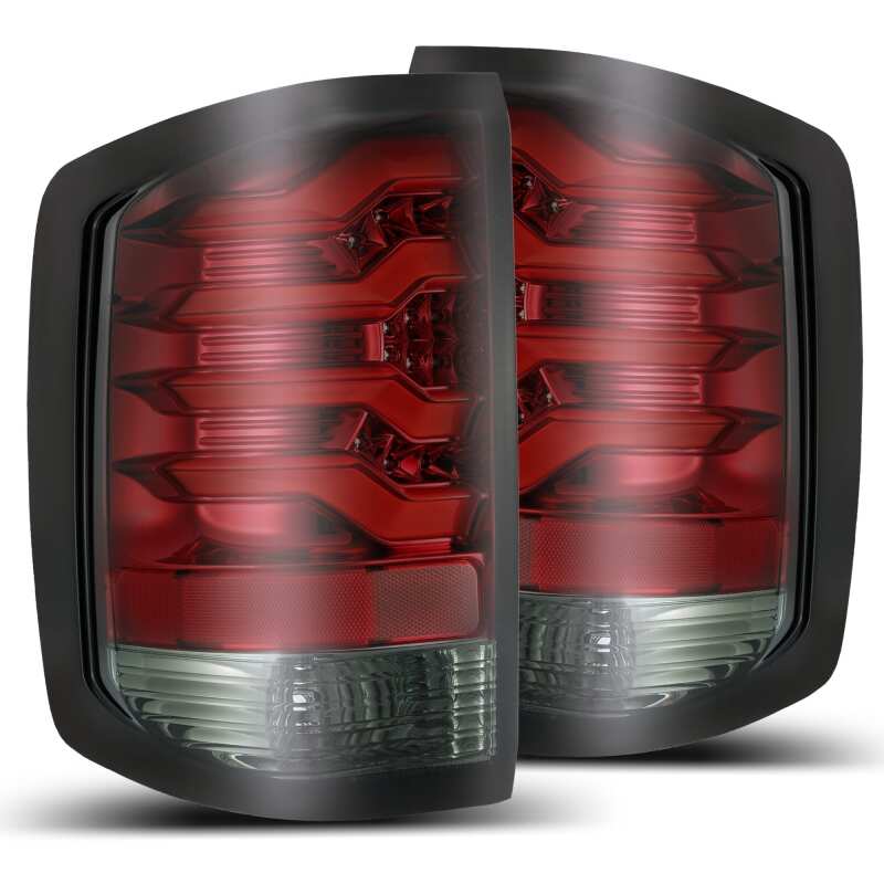 Chevrolet Silverado 1500 Tail Lights - AlphaRex - Pro Series LED - Red Smoke - `14-`18 Chevrolet Silverado 1500 Tail Lights - AlphaRex - Pro Series LED - Red Smoke - `14-`18