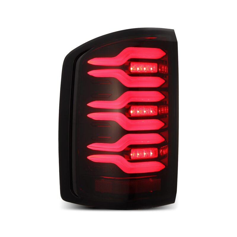 GMC Sierra 2500HD Tail Lights - AlphaRex - LUXX-Series LED - Black/Red - `14-`18
