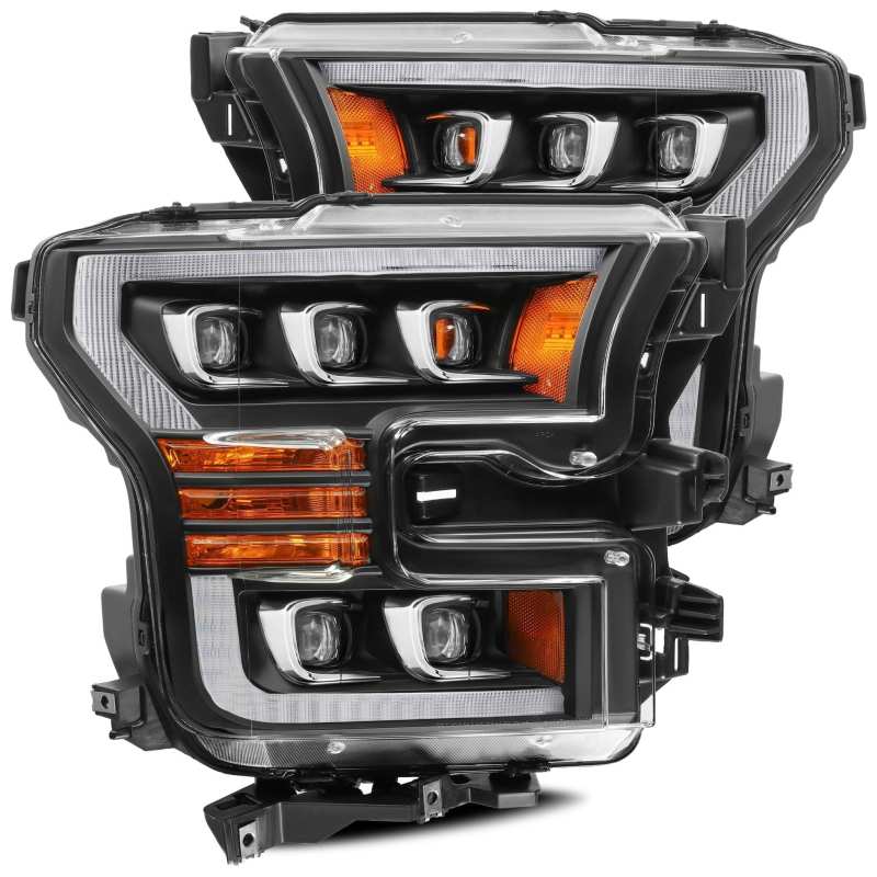 Ford Raptor Headlights - AlphaRex - NOVA LED Plank Style - Matte Black - `17-`20 Ford Raptor Headlights - AlphaRex - NOVA LED Plank Style - Matte Black - `17-`20