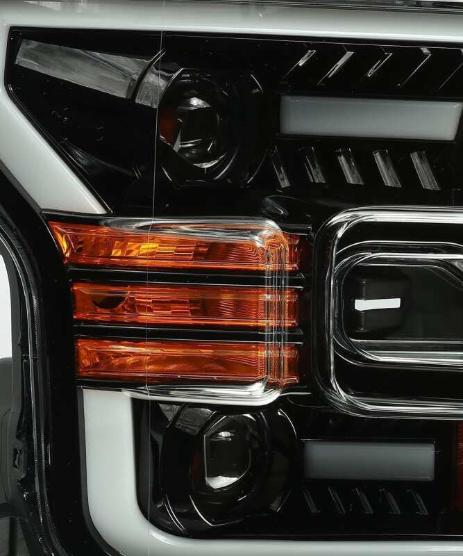Ford F-150 Headlights - AlphaRex - LUXX LED Projector - Black - `15-`17