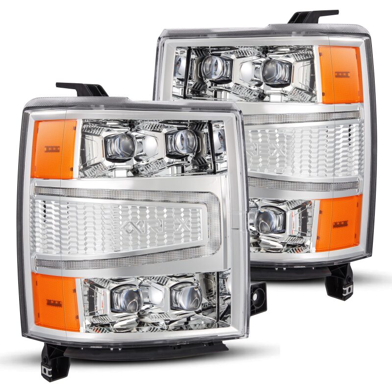 Chevrolet 1500HD Headlights - AlphaRex - NOVA-Series LED Projector - Chrome - `04-`15