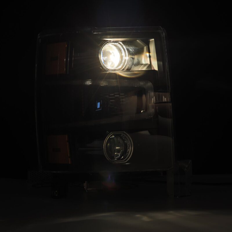 Chevrolet 1500 Headlights - AlphaRex - PRO-Series Projector with Sequential Signal & DRL - Black - `14-`15
