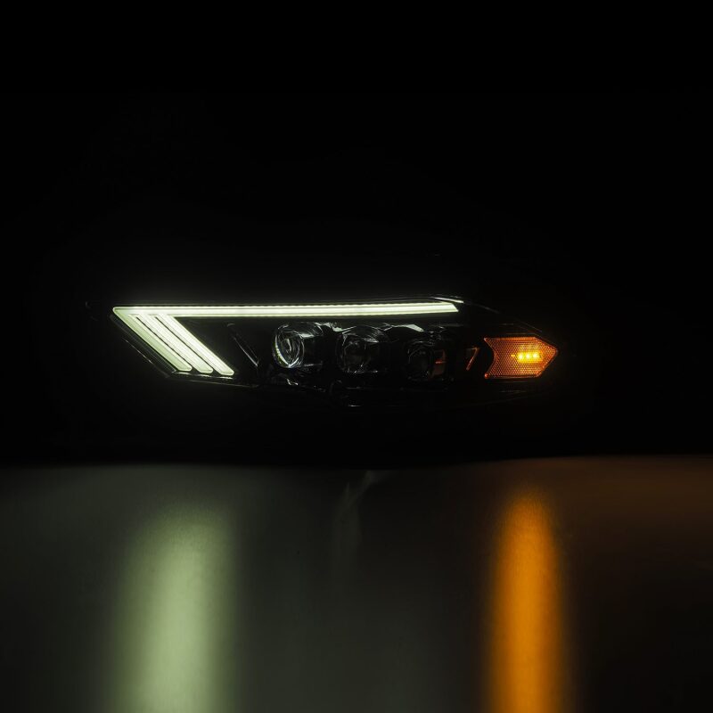 Ford Mustang Headlights - AlphaRex - NOVA-Series LED Projector - Alpha-Black - `18-`23