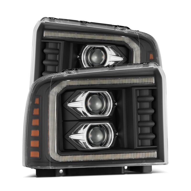 Ford F250 Super Duty Headlights - AlphaRex - PRO-Series Projector + Sequential Signal + SWB DRL - Black - `05-`07 Ford F250 Super Duty Headlights - AlphaRex - PRO-Series Projector + Sequential Signal + SWB DRL - Black - `05-`07