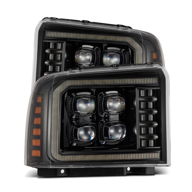 Ford Excursion Headlights - AlphaRex - NOVA-Series LED Projector - Alpha-Black - `05-`07