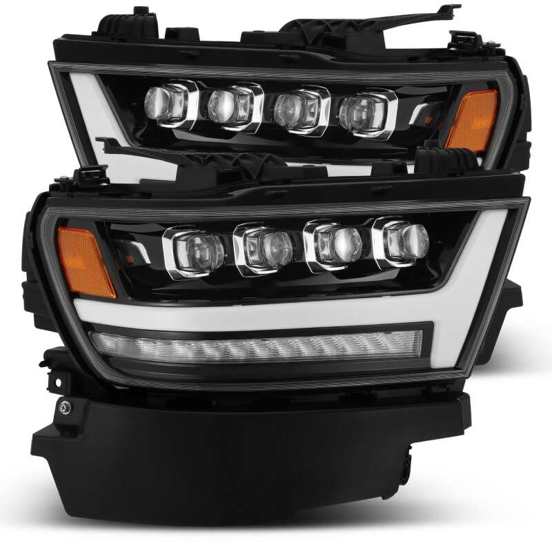 Ram 1500HD Headlights - AlphaRex - NOVA-Series LED Projector - Gloss Black - `19-`20