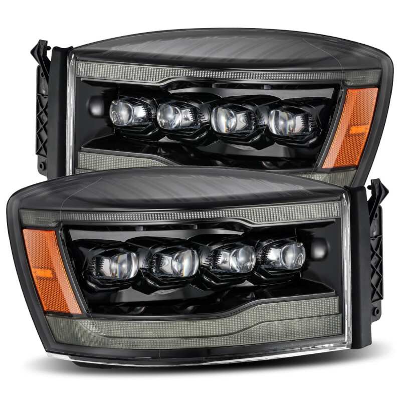 Ram 1500HD Headlights - AlphaRex - NOVA LED Projector - Alpha-Black - `06-`08
