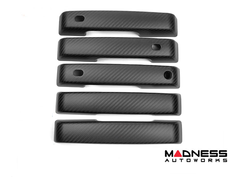 Ford Bronco Door Handle Cover - Matte Carbon Fiber - 5pc Ford Bronco Door Handle Cover - Matte Carbon Fiber - 5pc