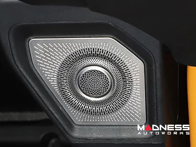 Ford Bronco Rear Speaker Pod Grille Covers - Silver