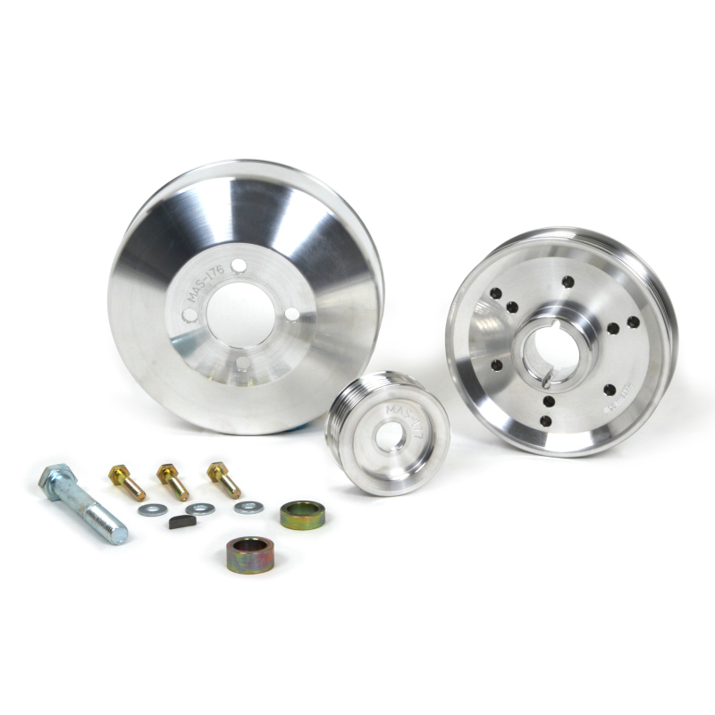 Ford Mustang Cobra Underdrive Pulley Kit - BBK - CNC Billet Aluminum (3pc) - `96-`01