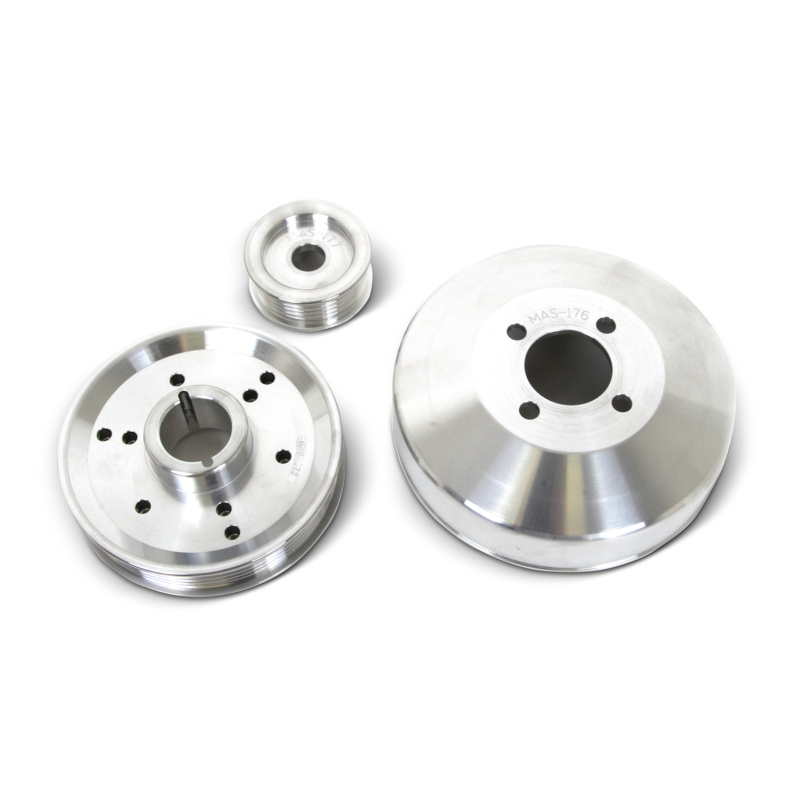 Ford Mustang GT Underdrive Pulley Kit - BBK - CNC Billet Aluminum (3pc) - `96-`01