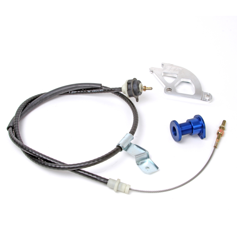 Ford Mustang Clutch Cable Kit - BBK - Adjustable Billet Aluminum Double Hook Quadrant with Firewall Adjuster - `96-`04