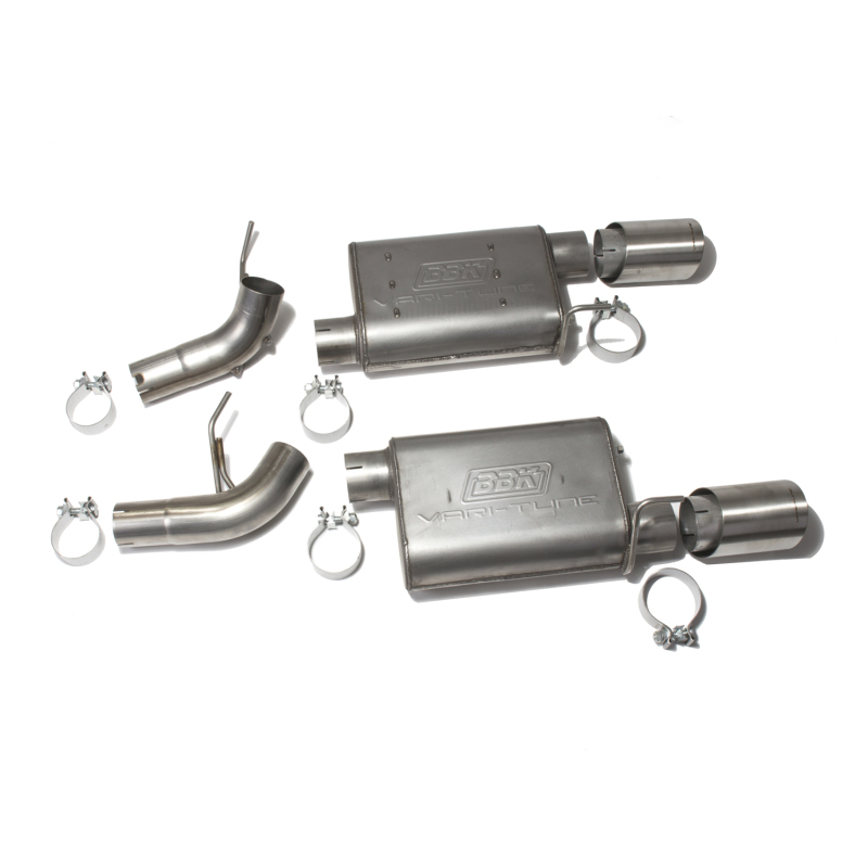 Ford Mustang Performance Exhaust - Rear - BBK - Varitune Axle Back - Stainless Steel - `05-`10