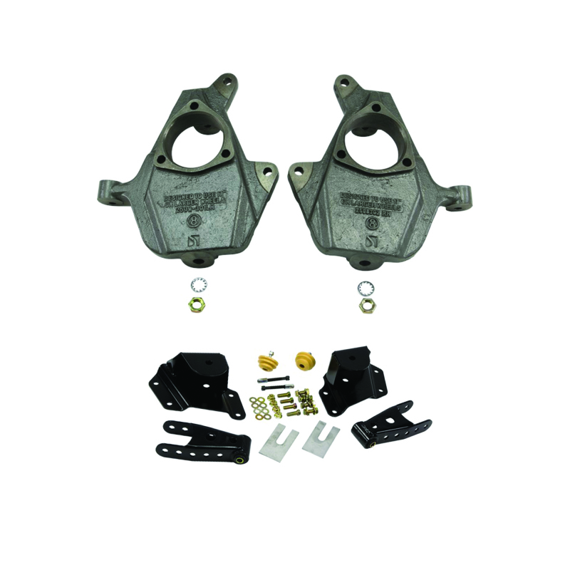 GMC Sierra Coilover Suspension Kit - 2in Front/4in Rear - Belltech - Lowering Kit w/o Shocks - `99-`06