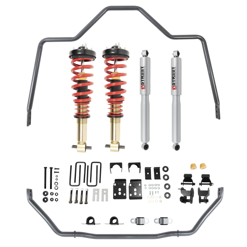 Ford F-150 Suspension Lowering Kit - Front + Rear - Belltech - Performance Handling Kit, 1-3.5in Front Drop, 4.5in Rear Drop, Street Performance Dampers - `21-`27