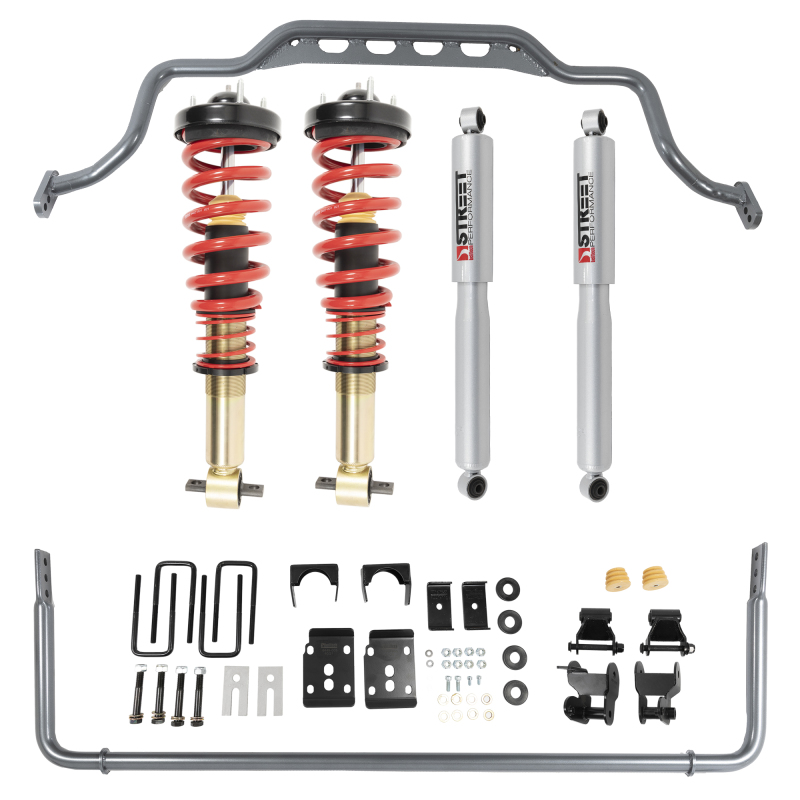 Ford F-150 Suspension Lowering Kit - Front + Rear - Belltech - Performance Handling Kit, 1-3.5in Front Drop, 4.5in Rear Drop, Street Performance Dampers - `21-`27