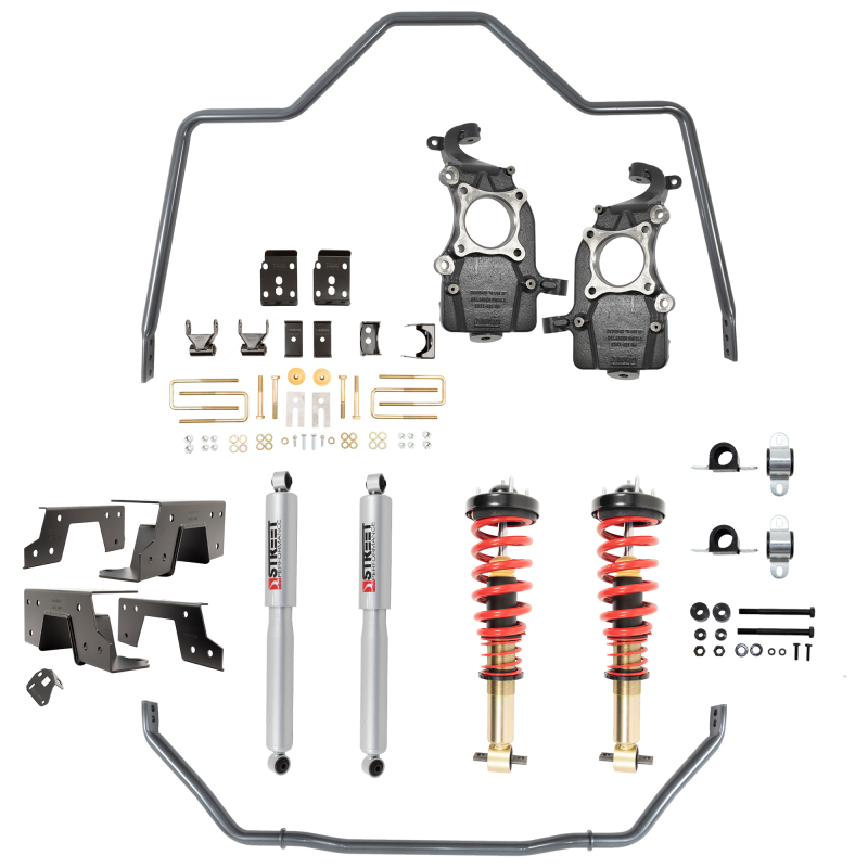 Ford F-150 Coilover Suspension Kit - Front + Rear - Belltech - Height Adjustable Coilovers + Anti-Swaybar - `21-`27