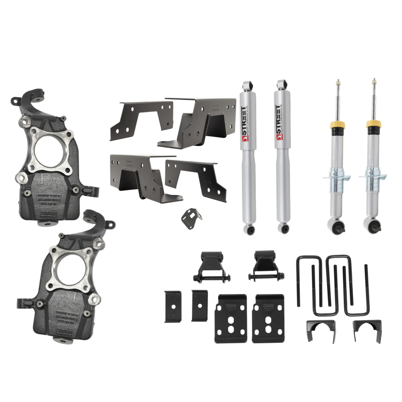Ford F-150 Lowering Kit - Front + Rear - Belltech - Complete Kit with SP Shocks - `21-`27