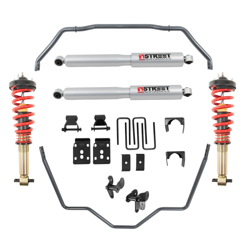 Ford F-150 Coilover Suspension Kit - Front + Rear - Belltech - Height Adjustable Street Performance Coilovers + Anti-Swaybar - `21-`27