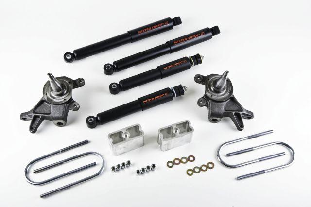 Nissan Frontier Suspension Lowering Kit - Front + Rear - Belltech - Nitro Drop 2 - `98-`00
