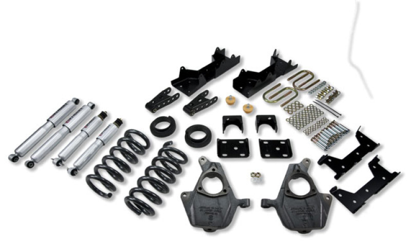 GMC Sierra Coilover Suspension Kit - Front + Rear - Belltech - Lower Kit w SP Shocks - `01-`06
