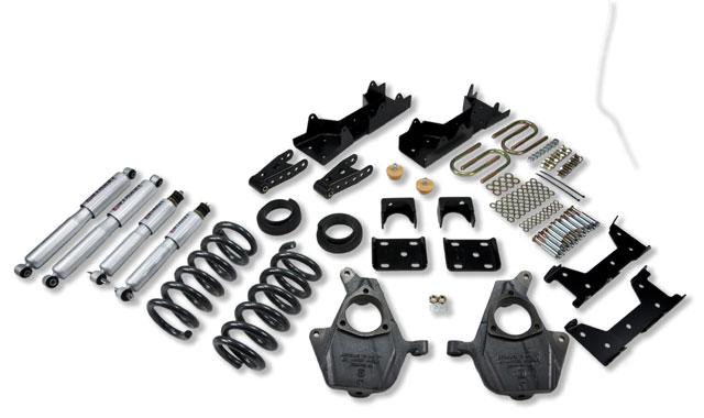 GMC Sierra Coilover Suspension Kit - Front + Rear - Belltech - Lower Kit w SP Shocks - `01-`06