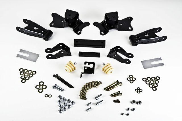 Chevrolet Silverado C2500 Shackle and Hanger Kit - Rear - Belltech - 4' Rear Drop - `97-`00