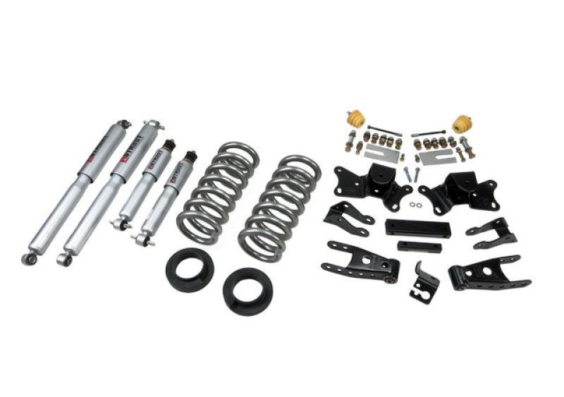 Chevrolet Silverado Lowering Kit - Front + Rear - Belltech - Street Performance Shocks - `97-`00