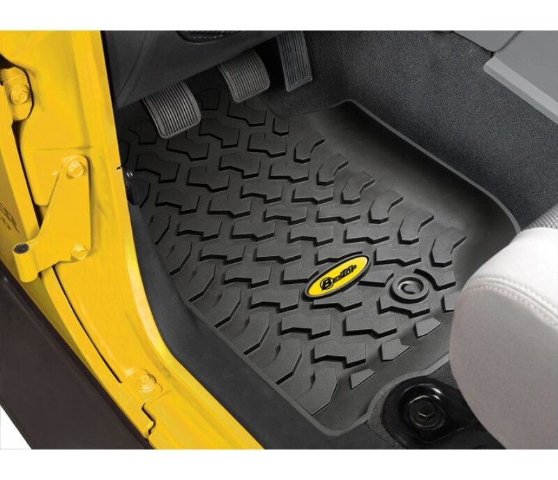 Jeep Wrangler JK Floor Mats - Front - Bestop - Rubber - Black - `07-`13
