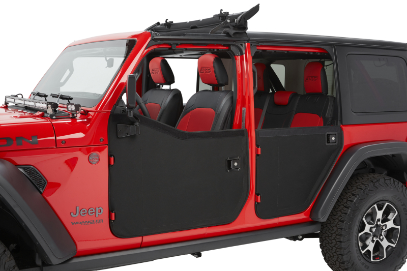 Jeep Wrangler JL Full Fabric Doors - Front - Bestop - 2-Piece - Black Twill - `18-`26