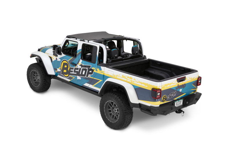 Jeep Wrangler JL Bikini Tops - Bestop - Header Targa - Black Diamond - `18-`26