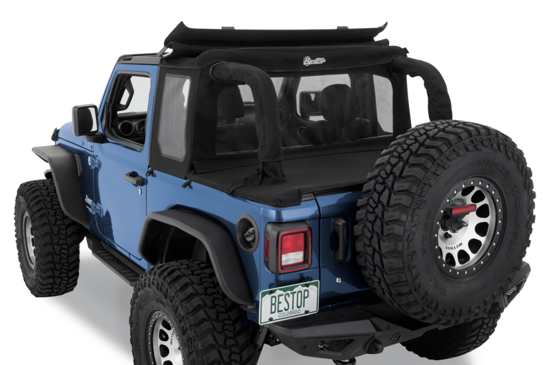 Jeep Wrangler JL Soft Top - Bestop - Halftop Premium Black Twill - Black - `18-`23
