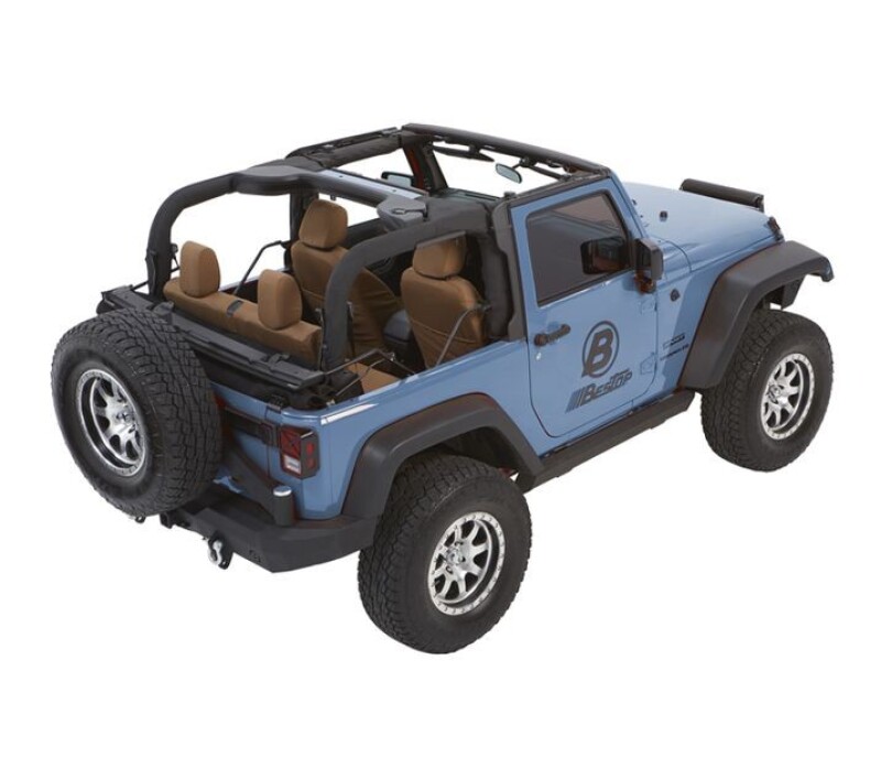 Jeep Wrangler JK Soft Tops - Bestop - Premuim Black Twill - Black - `07-`18