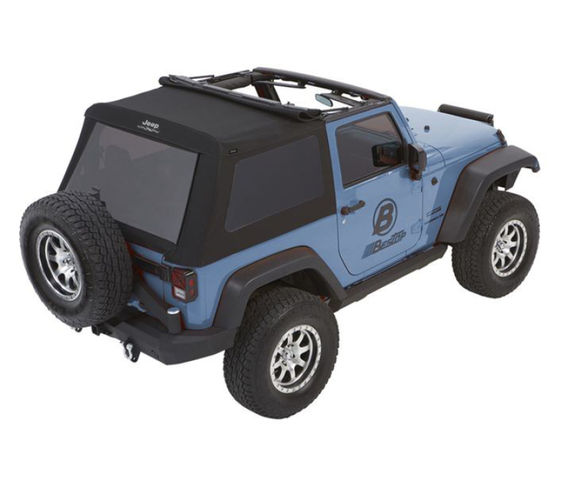 Jeep Wrangler JK Soft Top - Bestop - Trektop Glide - Black Diamond - `07-`18