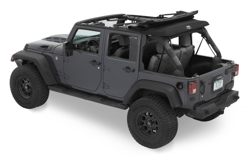 Jeep Wrangler JK Soft Top - Bestop - Trektop Glide Premium Black Twill - Black - `07-`18