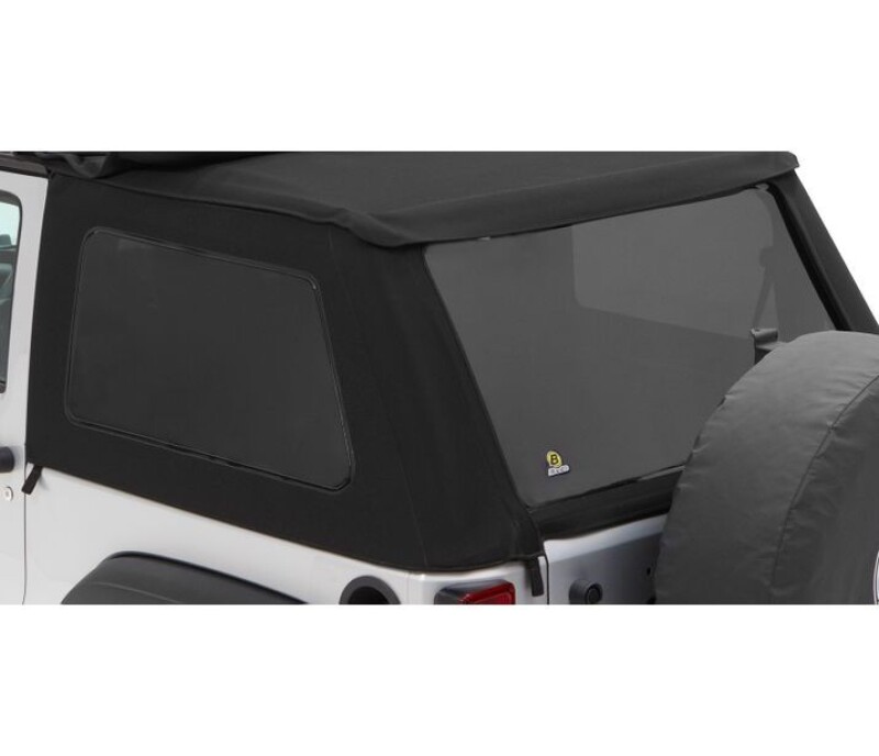 Jeep Wrangler JK Window Set - Rear - Bestop - Premium Black Twill - Black - `07-`18