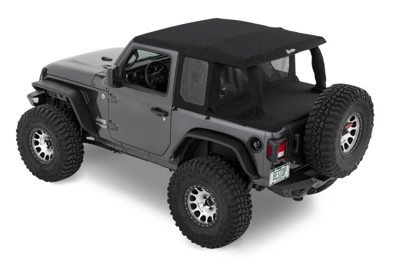 Jeep Wrangler JL Soft Top Conversion Kit - Bestop - Halftop - Black Diamond - `18-`26